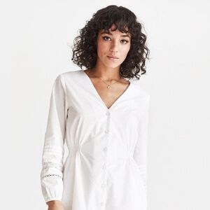 VETTA The Long Sleeve Lace Dress (White)